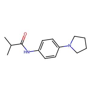 2-methyl-N-[4-(1-pyrrolidinyl)phenyl]propanamide structure