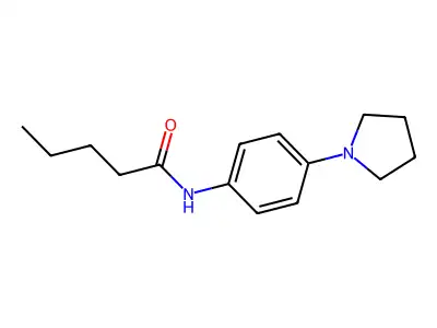 N-[4-(1-pyrrolidinyl)phenyl]pentanamide structure