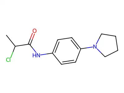 2-chloro-N-(4-(pyrrolidin-1-yl)phenyl)propanamide structure