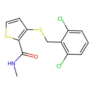 3-[(2,6-dichlorobenzyl)sulfanyl]-N-methyl-2-thiophenecarboxamide structure