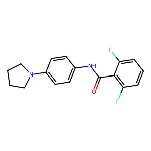 2,6-difluoro-N-[4-(1-pyrrolidinyl)phenyl]benzenecarboxamide structure