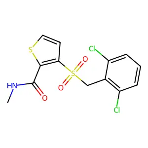 3-[(2,6-dichlorobenzyl)sulfonyl]-N-methyl-2-thiophenecarboxamide structure