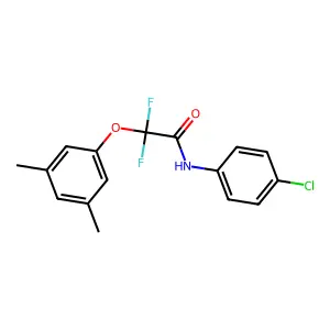 N-(4-chlorophenyl)-2-(3,5-dimethylphenoxy)-2,2-difluoroacetamide structure