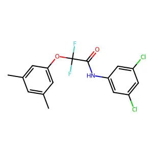 N-(3,5-dichlorophenyl)-2-(3,5-dimethylphenoxy)-2,2-difluoroacetamide structure
