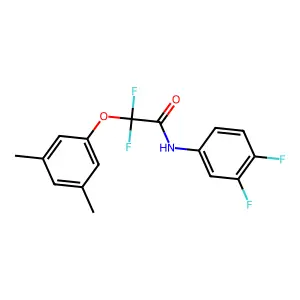 N-(3,4-difluorophenyl)-2-(3,5-dimethylphenoxy)-2,2-difluoroacetamide structure
