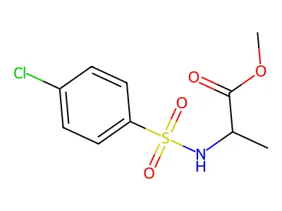 Methyl 2-[(4-chlorophenyl)sulfonylamino]propanoate structure
