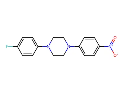 1-(4-Fluorophenyl)-4-(4-nitrophenyl)piperazine structure