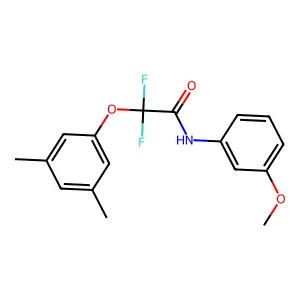 2-(3,5-dimethylphenoxy)-2,2-difluoro-N-(3-methoxyphenyl)acetamide structure
