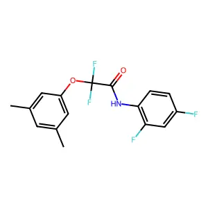 N-(2,4-difluorophenyl)-2-(3,5-dimethylphenoxy)-2,2-difluoroacetamide structure