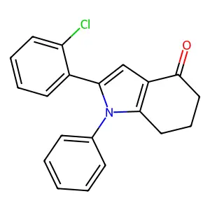 2-(2-chlorophenyl)-1-phenyl-1,5,6,7-tetrahydro-4H-indol-4-one structure