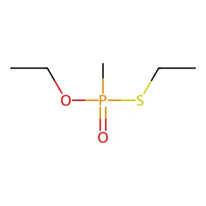 Phosphonothioic acid, P-methyl-, O,S-diethyl ester structure