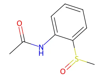 N-[2-(methylsulfinyl)phenyl]acetamide structure
