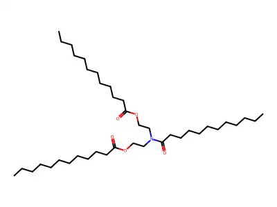 Dodecanoic acid, 1,1'-[[(1-oxododecyl)imino]di-2,1-ethanediyl] ester structure