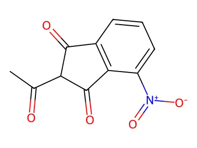 2-Acetyl-4-nitro-1H-indene-1,3(2H)-dione structure
