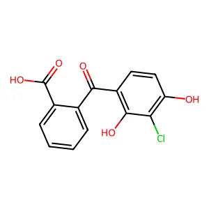 2-(3-Chloro-2,4-dihydroxybenzoyl)benzoic acid structure