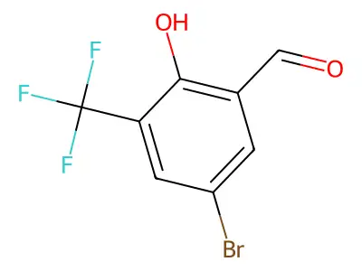 5-Bromo-2-hydroxy-3-(trifluoromethyl)benzaldehyde structure