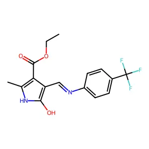 ethyl 2-methyl-5-oxo-4-{[4-(trifluoromethyl)anilino]methylene}-4,5-dihydro-1H-pyrrole-3-carboxylate structure
