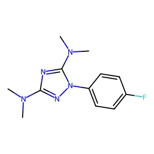 N-[3-(dimethylamino)-1-(4-fluorophenyl)-1H-1,2,4-triazol-5-yl]-N,N-dimethylamine structure