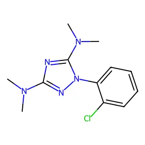 N-[1-(2-chlorophenyl)-3-(dimethylamino)-1H-1,2,4-triazol-5-yl]-N,N-dimethylamine structure