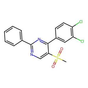 4-(3,4-Dichlorophenyl)-5-(methylsulfonyl)-2-phenylpyrimidine structure