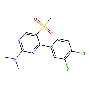 N-[4-(3,4-dichlorophenyl)-5-(methylsulfonyl)-2-pyrimidinyl]-N,N-dimethylamine structure