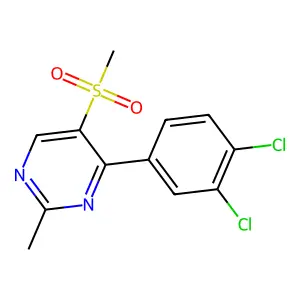 4-(3,4-Dichlorophenyl)-2-methyl-5-(methylsulfonyl)pyrimidine structure