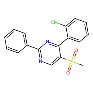 4-(2-Chlorophenyl)-5-(methylsulfonyl)-2-phenylpyrimidine structure