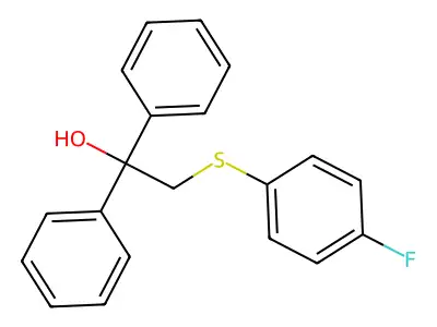 2-[(4-Fluorophenyl)sulfanyl]-1,1-diphenyl-1-ethanol structure