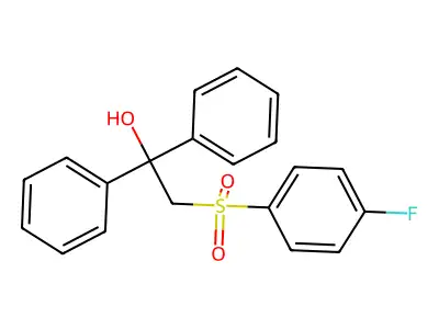 2-[(4-Fluorophenyl)sulfonyl]-1,1-diphenyl-1-ethanol structure