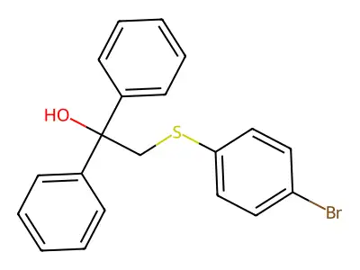 2-[(4-Bromophenyl)sulfanyl]-1,1-diphenyl-1-ethanol structure