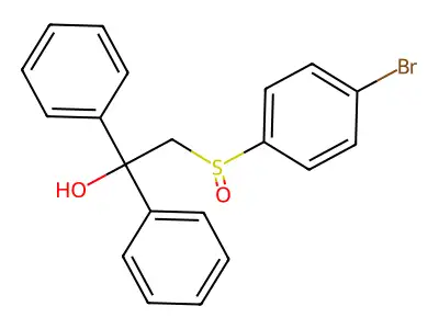 2-[(4-Bromophenyl)sulfinyl]-1,1-diphenyl-1-ethanol structure