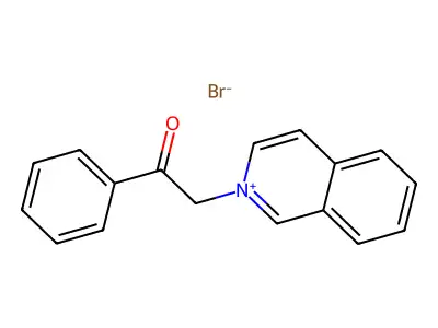2-Isoquinolinium-2-yl-1-phenylethan-1-one bromide structure
