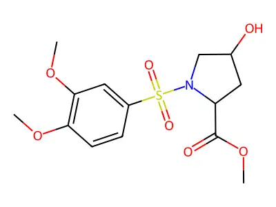 Methyl 1-[(3,4-dimethoxyphenyl)sulfonyl]-4-hydroxy-2-pyrrolidinecarboxylate structure
