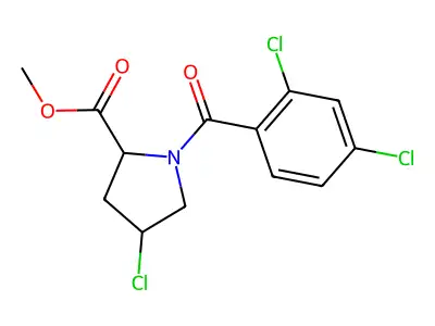 Methyl 4-chloro-1-(2,4-dichlorobenzoyl)-2-pyrrolidinecarboxylate structure