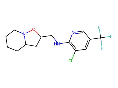 3-chloro-N-(hexahydro-2H-isoxazolo[2,3-a]pyridin-2-ylmethyl)-5-(trifluoromethyl)-2-pyridinamine structure