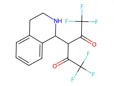 1,1,1,5,5,5-Hexafluoro-3-(1,2,3,4-tetrahydroisoquinolin-1-yl)pentane-2,4-dione structure