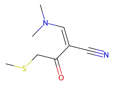3-(Dimethylamino)-2-[2-(methylsulfanyl)acetyl]acrylonitrile structure
