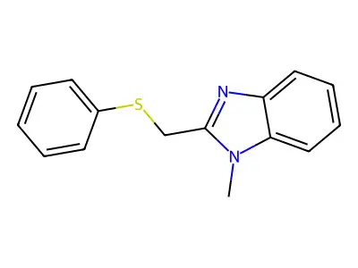 1-methyl-2-[(phenylsulfanyl)methyl]-1H-1,3-benzodiazole structure