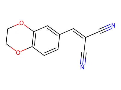 2-(2,3-Dihydro-1,4-benzodioxin-6-ylmethylidene)propanedinitrile structure