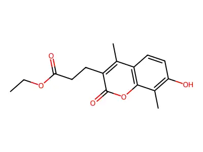 ethyl 3-(7-hydroxy-4,8-dimethyl-2-oxo-2H-chromen-3-yl)propanoate structure