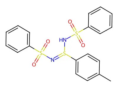 Benzenesulfonamide, N-(S-(4-methylphenyl)-N-(phenylsulfonyl)sulfinimidoyl)- structure
