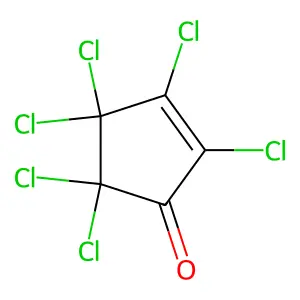 2,3,4,4,5,5-Hexachloro-2-cyclopenten-1-one structure