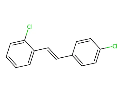 1-chloro-2-[(E)-2-(4-chlorophenyl)ethenyl]benzene structure