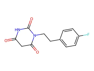 1-[2-(4-Fluorophenyl)ethyl]-1,3-diazinane-2,4,6-trione structure