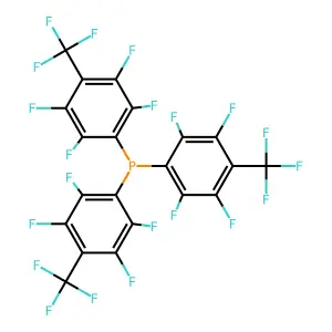 Tris[2,3,5,6-tetrafluoro-4-(trifluoromethyl)phenyl]phosphane structure