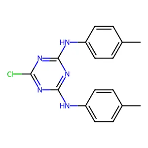 1,3,5-Triazine-2,4-diamine, 6-chloro-N,N'-bis(4-methylphenyl)- structure