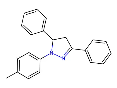 2-(4-methylphenyl)-3,5-diphenyl-3,4-dihydropyrazole structure