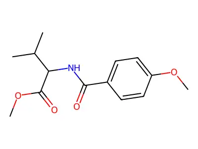l-Valine, N-(p-anisoyl)-, methyl ester structure