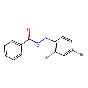 Benzoic acid, 2-(2,4-dibromophenyl)hydrazide structure