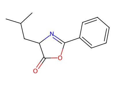 4-Isobutyl-2-phenyl-2-oxazoline-5-one structure